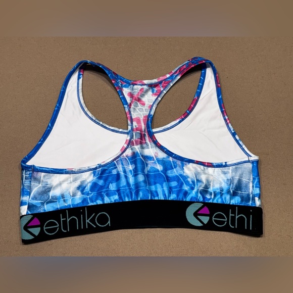 Ethika Blue and Pink Tie-Dye Sports Bra - Picture 3 of 5